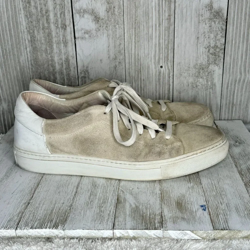To Boot New York ADAM DERRICK Cream Suede Sneakers Mens Size 9